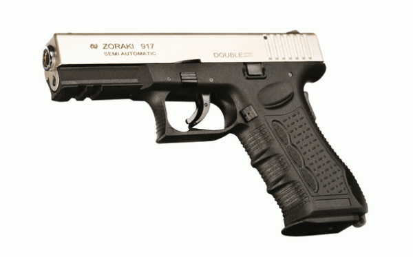 Zoraki Pistole Mod. 917, 9mm P.A., matt chrom, Ab18