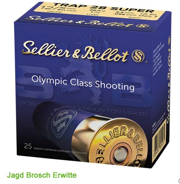 Schrotpatronen Sellier & Bellot Super Trap 2,4mm 28g, 12/70, EWB